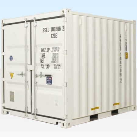 10ft x 8ft Shipping Container (One Trip) White (RAL 9003).