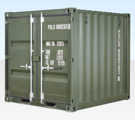 8Ft One Trip Shipping Container (Green).