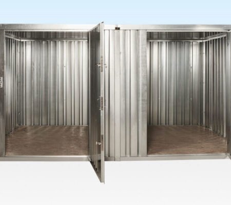 3M X 4.2M Side Linked Flat Pack Container Bundle (Galvanised)
