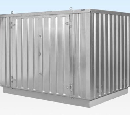 4M X 2.1M Flat Pack Container Store – Galvanised.